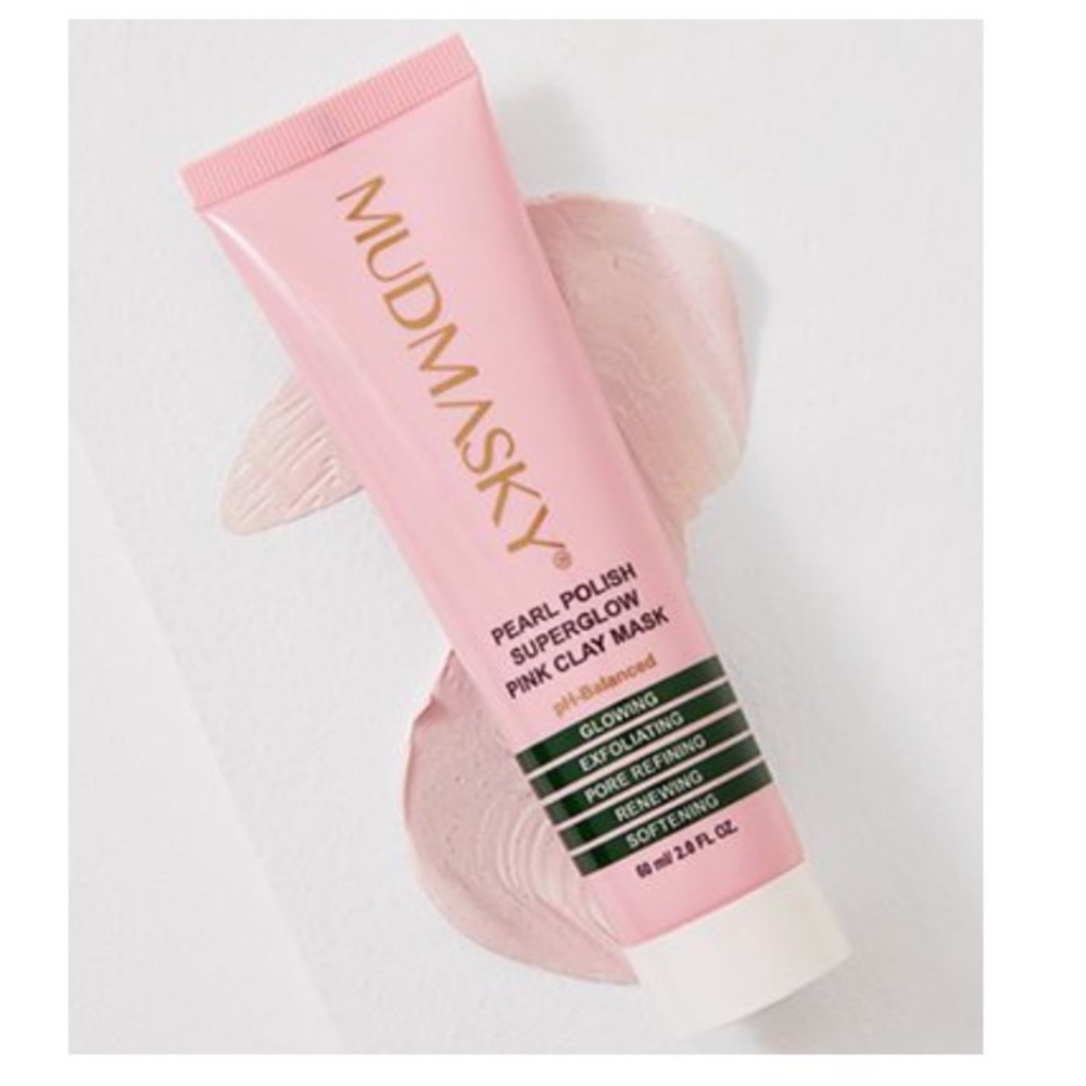 Mudmasky pearl polish superglow pink clay mask